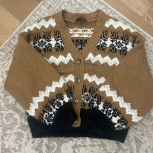 ANN TAYLOR FAIR ISLE CARDIGAN
